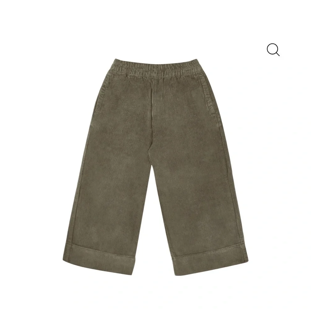 Kids Corduroy Pants in Olive Green by designer label, The New Society Mott pant